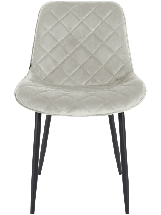 Sæt med 4 stole Springs Velvet, creme