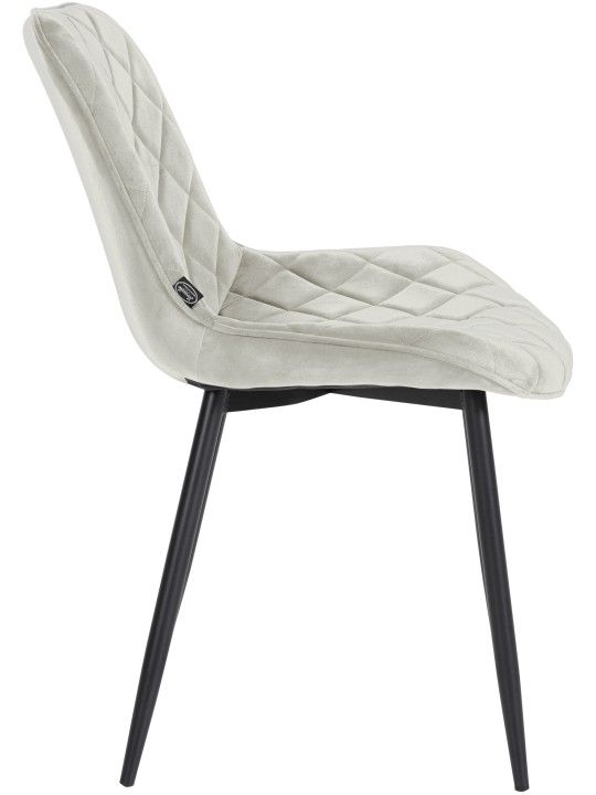 Sæt med 4 stole Springs Velvet, creme