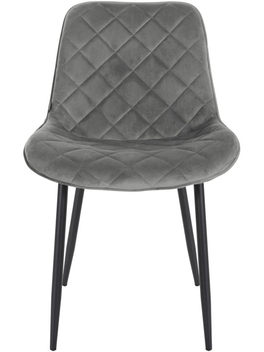 Sæt med 4 stole Springs Velvet, grå Sæt med 4 stole Springs Velvet, grå