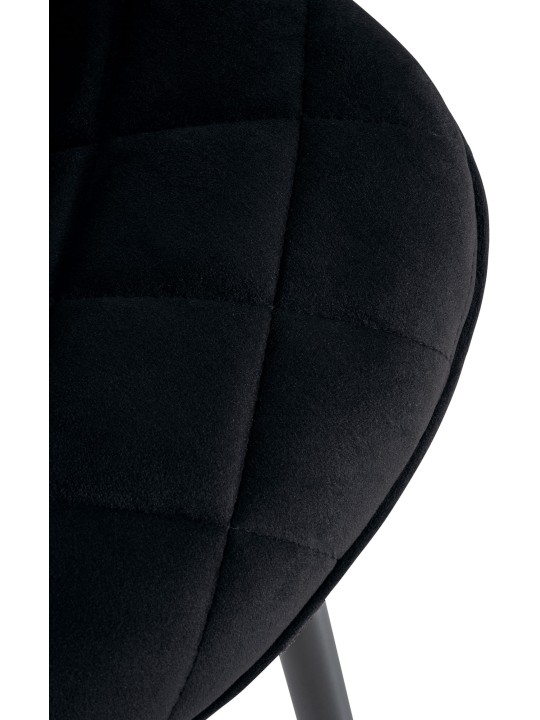 Sæt med 4 stole Springs Velvet, sort