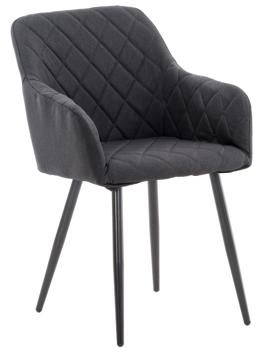 Spisestuestol Shila stof, sort