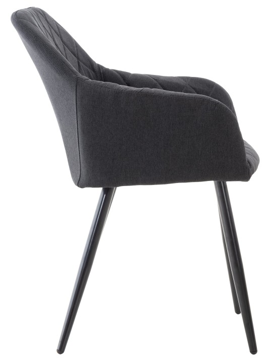 Spisestuestol Shila stof, sort