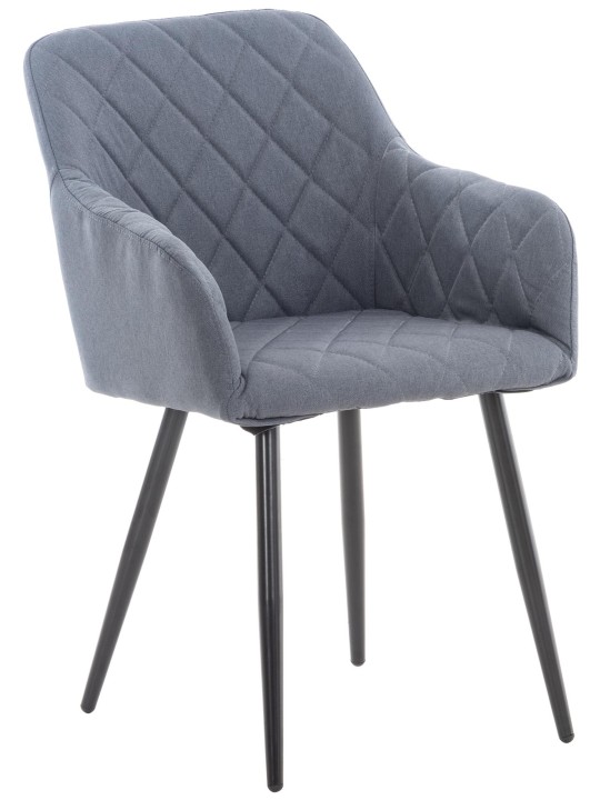 Spisestuestol Shila stof, mørkegrå