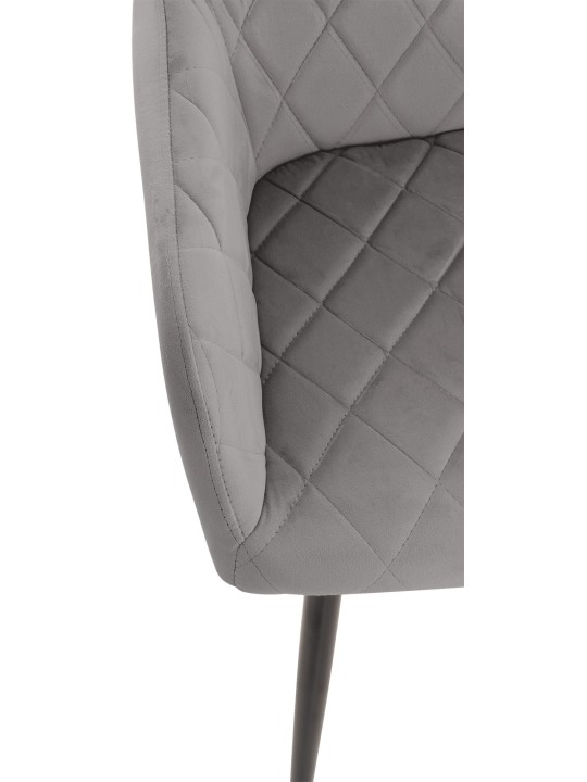 Spisestuestol Shila fløjl, grå