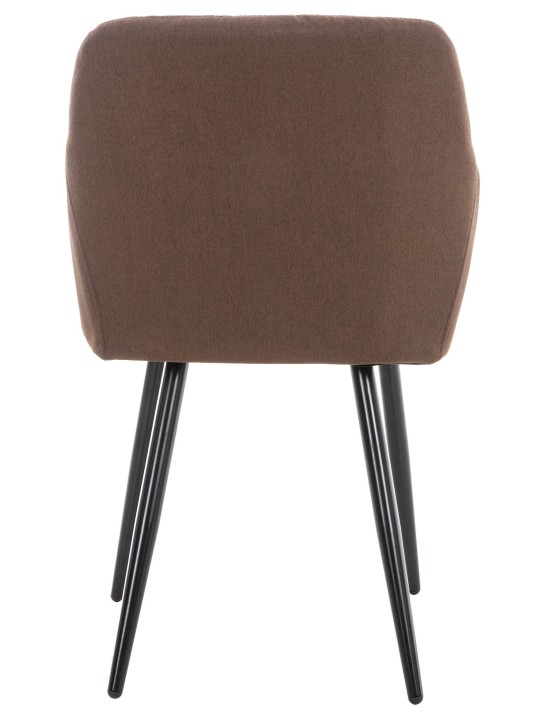 Sæt med 2 spisestuestole Shila stof, brun