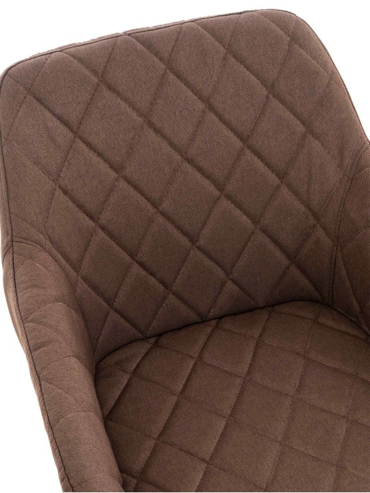 Sæt med 2 spisestuestole Shila stof, brun