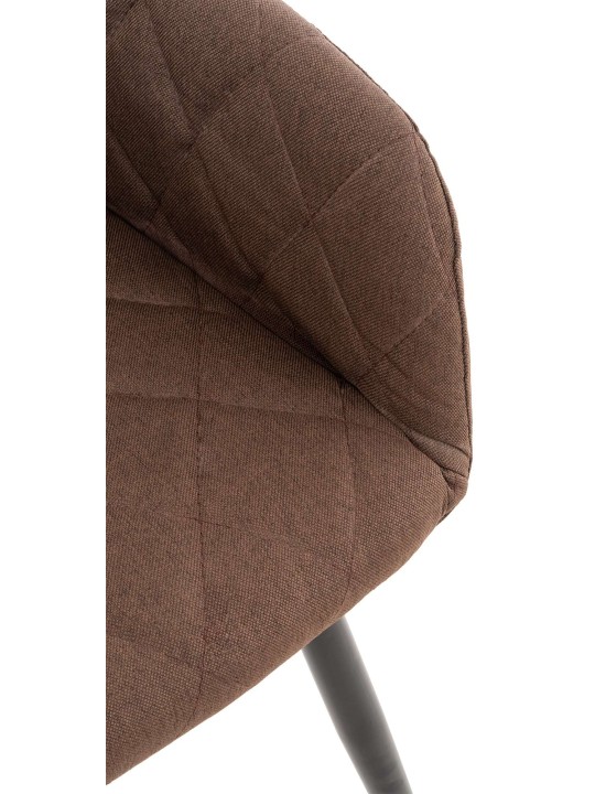 Sæt med 2 spisestuestole Shila stof, brun