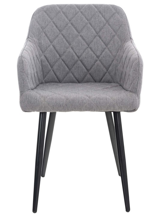 Sæt med 2 spisestuestole Shila stof, grå