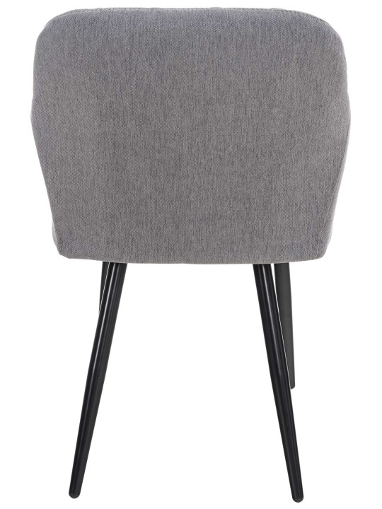 Sæt med 2 spisestuestole Shila stof, grå