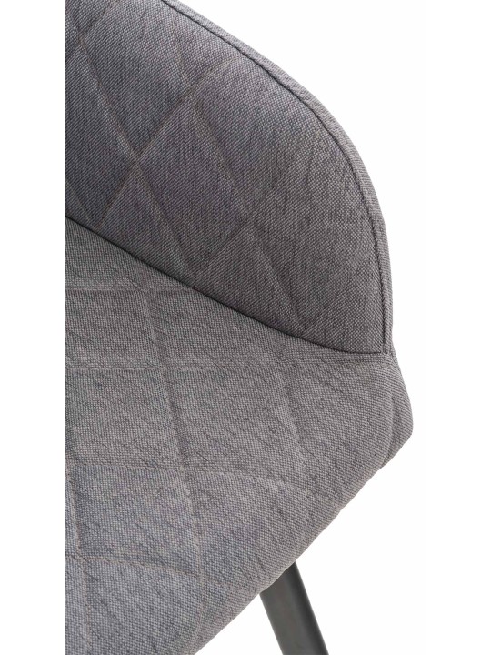 Sæt med 2 spisestuestole Shila stof, grå