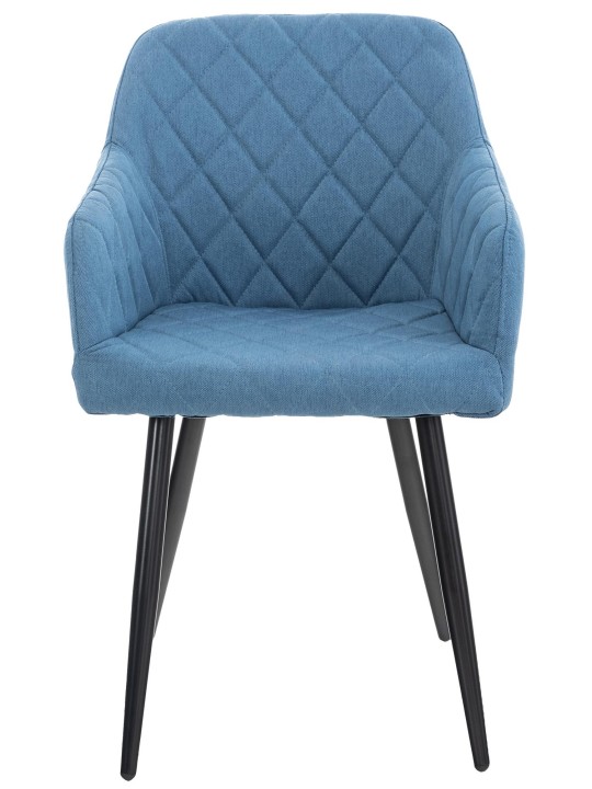 Sæt med 2 spisestuestole Shila stof, blå