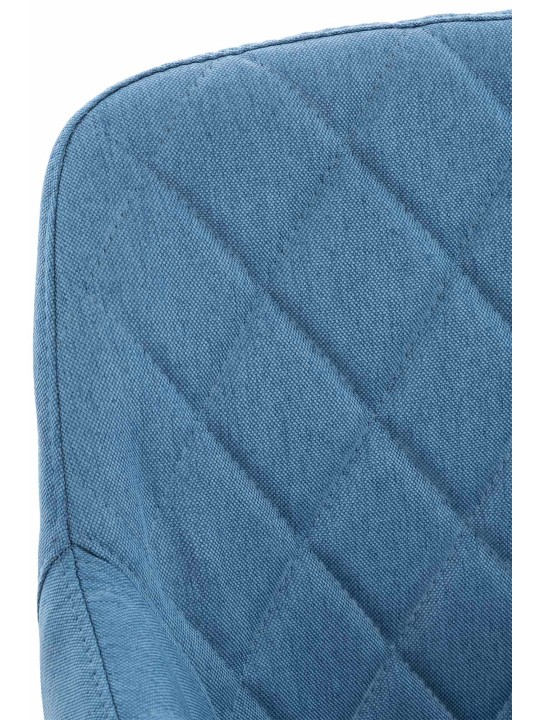 Sæt med 2 spisestuestole Shila stof, blå