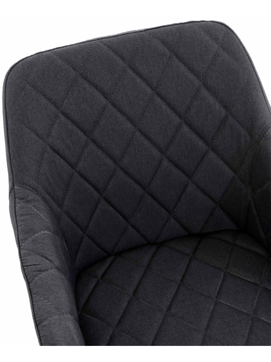 Sæt med 2 spisestuestole Shila stof, sort