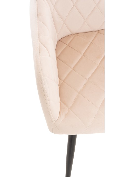 Sæt med 2 spisestuestole Shila velvet, beige