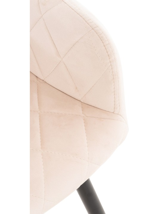 Sæt med 2 spisestuestole Shila velvet, beige