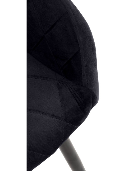 Sæt med 2 spisestuestole Shila velvet, sort