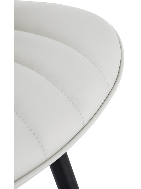 Sæt med 2 stole Largo imiteret læder, hvid