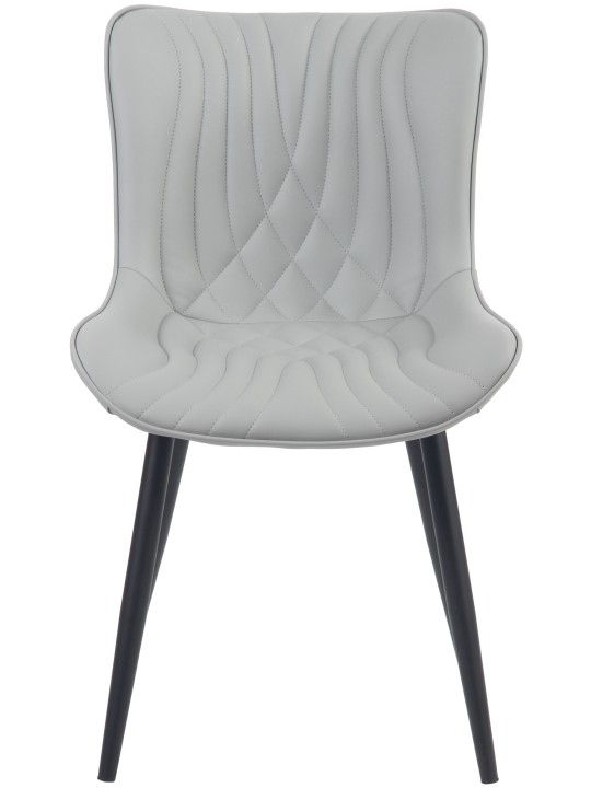 Sæt med 2 stole Brady imiteret læder, grå Sæt med 2 stole Brady imiteret læder, grå