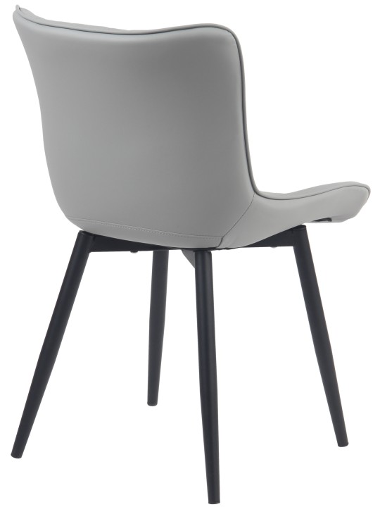 Sæt med 2 stole Brady imiteret læder, grå Sæt med 2 stole Brady imiteret læder, grå