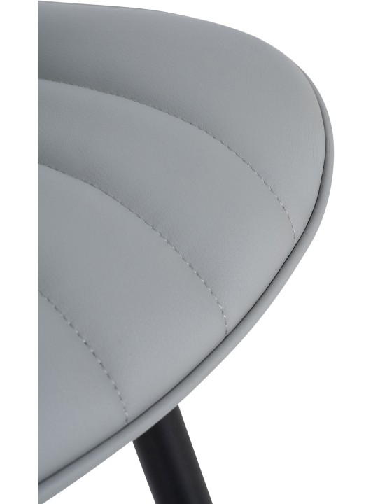 Sæt med 2 stole Brady imiteret læder, grå Sæt med 2 stole Brady imiteret læder, grå