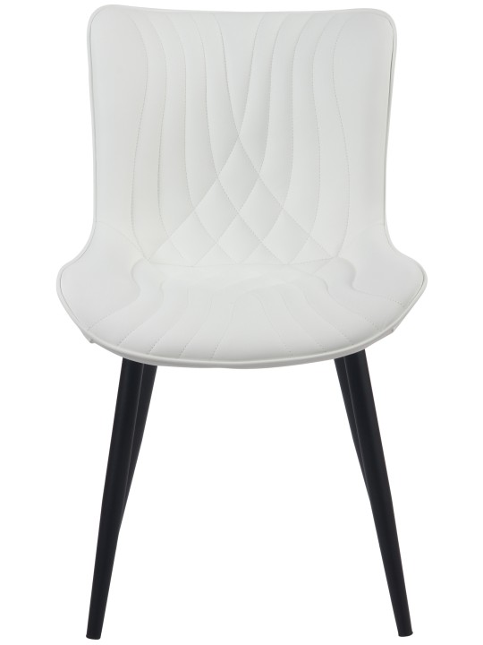 Sæt med 2 stole Brady imiteret læder, hvid