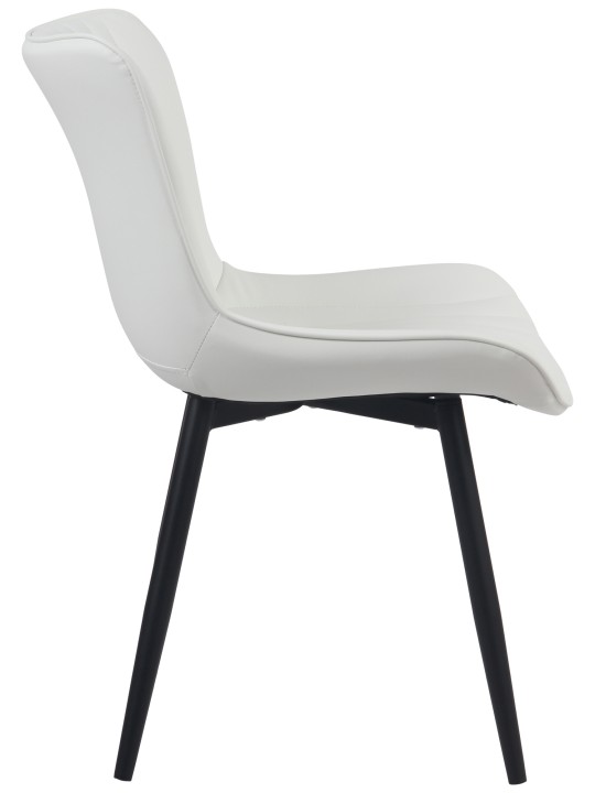 Sæt med 2 stole Brady imiteret læder, hvid