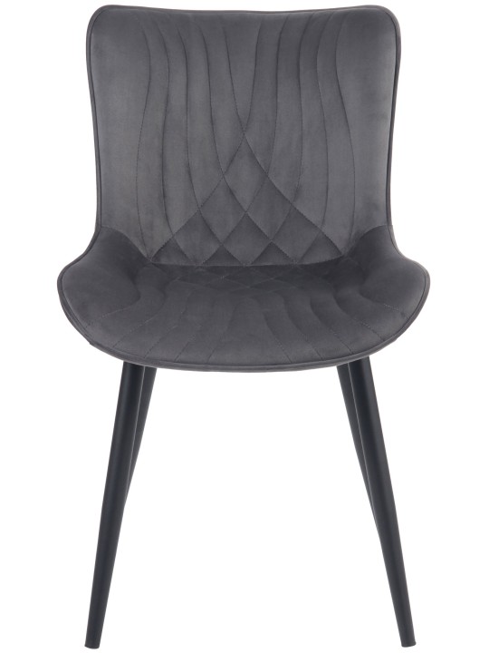 Sæt med 2 stole Brady velvet, mørkegrå Sæt med 2 stole Brady velvet, mørkegrå