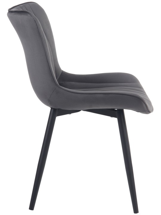 Sæt med 2 stole Brady velvet, mørkegrå Sæt med 2 stole Brady velvet, mørkegrå