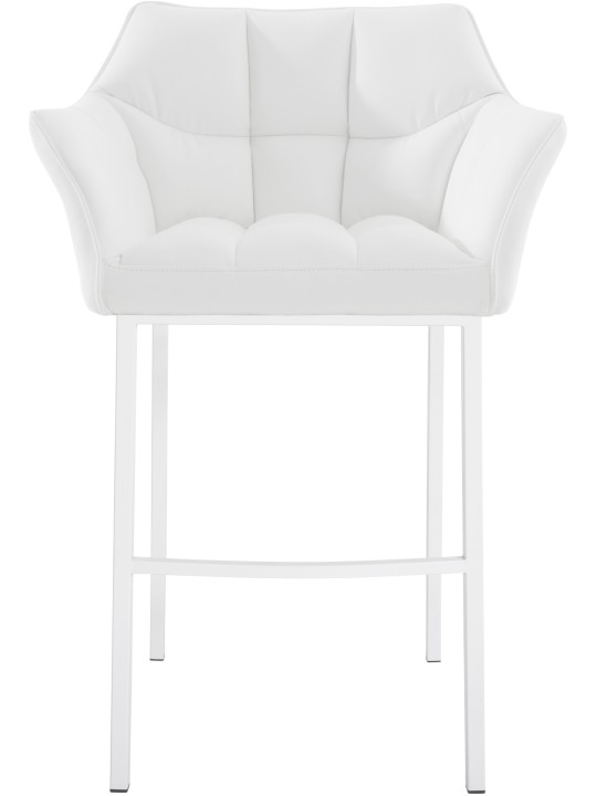Barstol Damaso med 4 fods stel, hvid