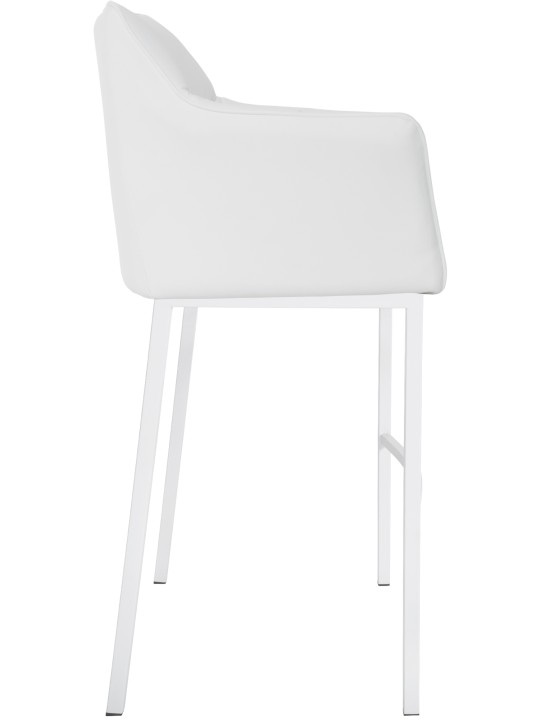 Barstol Damaso med 4 fods stel, hvid