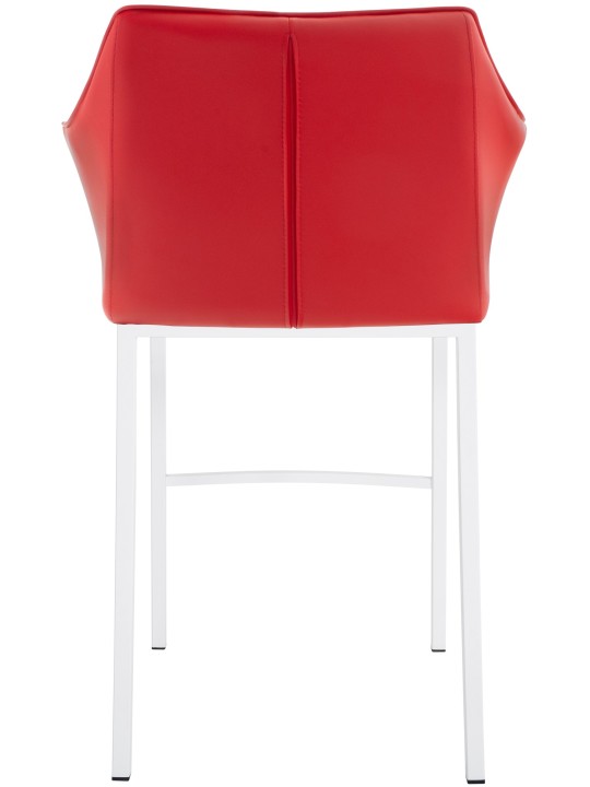 Barstol Damaso med 4 fods stel, rød