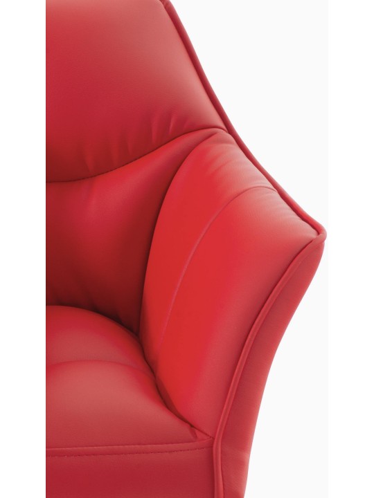 Barstol Damaso med 4 fods stel, rød