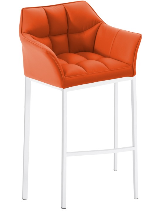 Barstol Damaso med 4 fods stel, orange