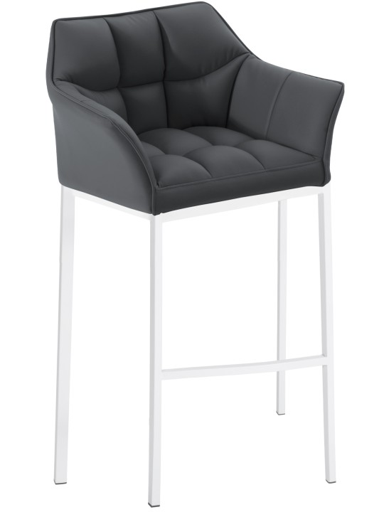 Barstol Damaso med 4 fods stel, grå