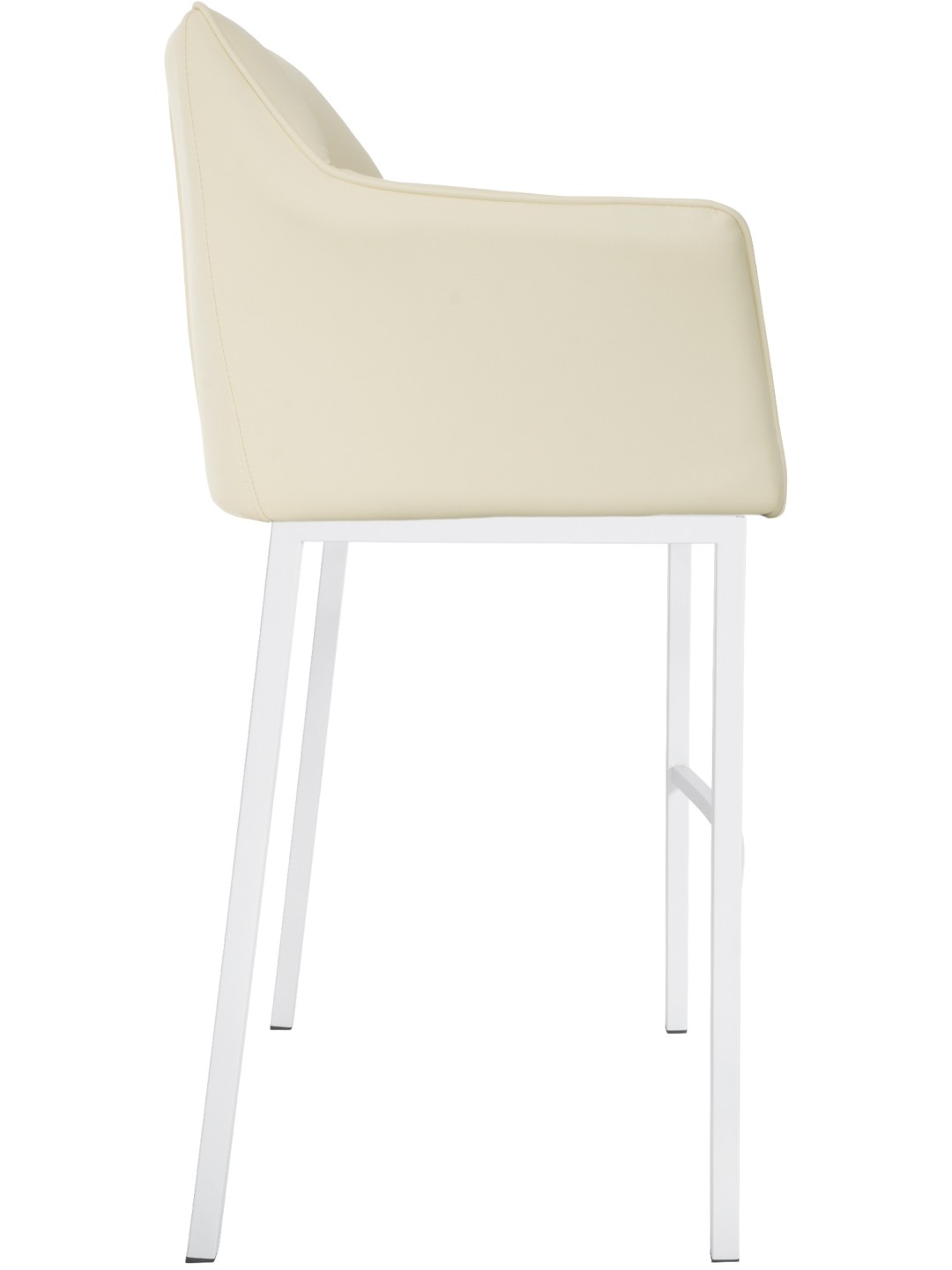 Barstol Damaso med 4 fods stel, creme