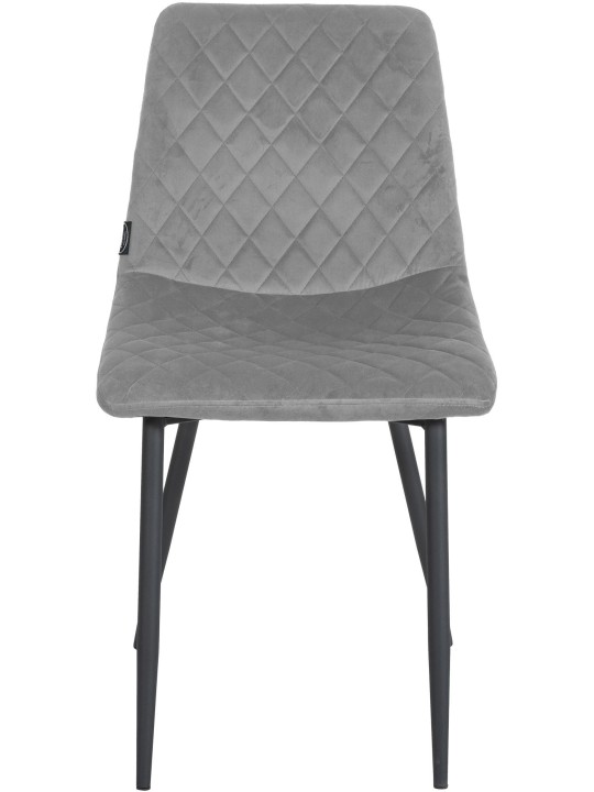 Sæt med 4 stole Telde fløjl, grå