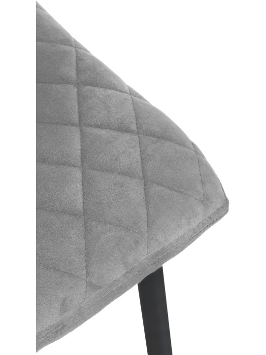 Sæt med 4 stole Telde fløjl, grå