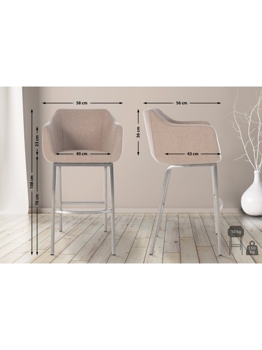 Barstol Monea E filt, taupe Barstol Monea E filt, taupe