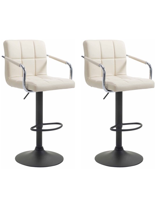 Sæt med 2 barstole Lucy V2, creme