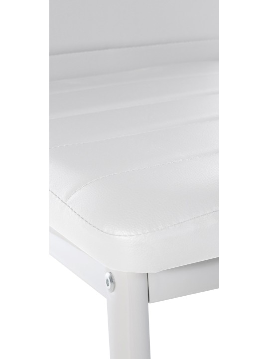 Mayfair spisestuestol i imiteret læder, hvid