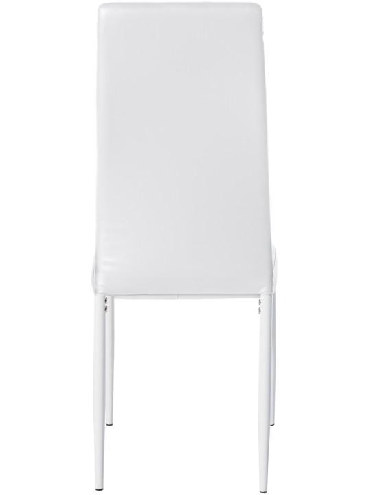 Mayfair spisestuestol i imiteret læder, hvid