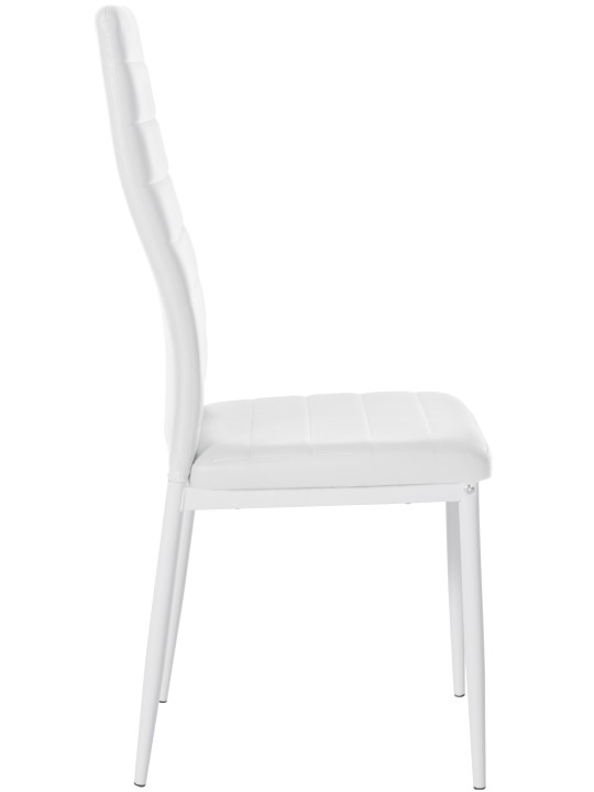 Mayfair spisestuestol i imiteret læder, hvid