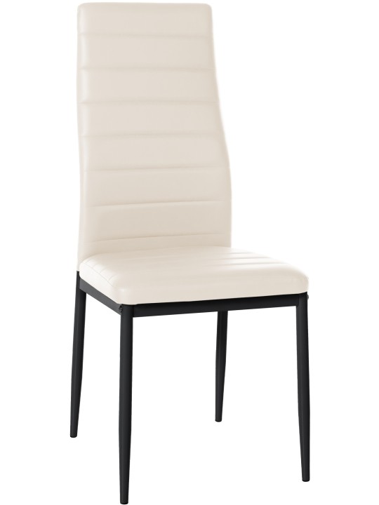 Mayfair spisestuestol i imiteret læder, creme