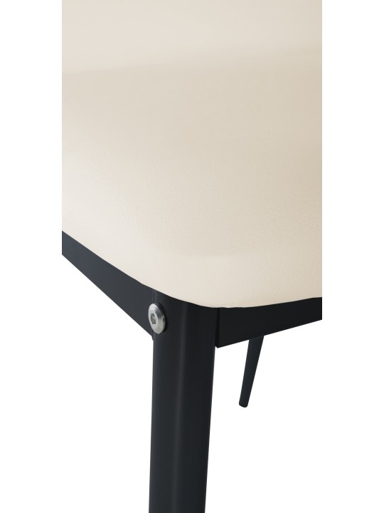 Sæt med 6 spisestuestole Savino imiteret læder, creme Sæt med 6 spisestuestole Savino imiteret læder, creme