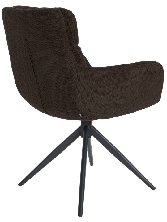 Spisestuestol Vilas stof, brun