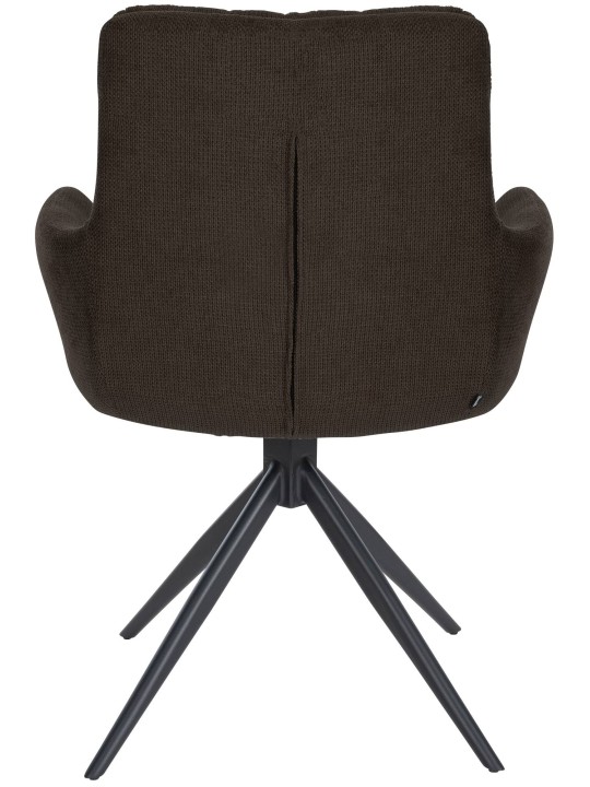 Spisestuestol Vilas stof, brun
