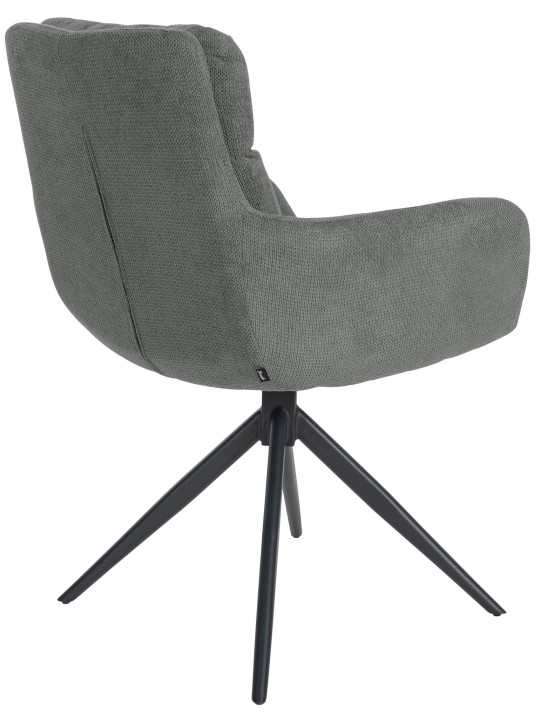 Spisestuestol Vilas stof, grå