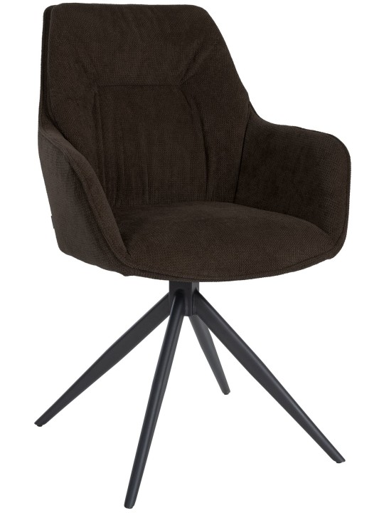 Spisestuestol Jules stof, brun