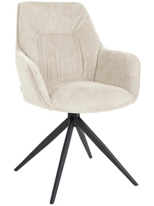 Spisestuestol Jules stof, creme