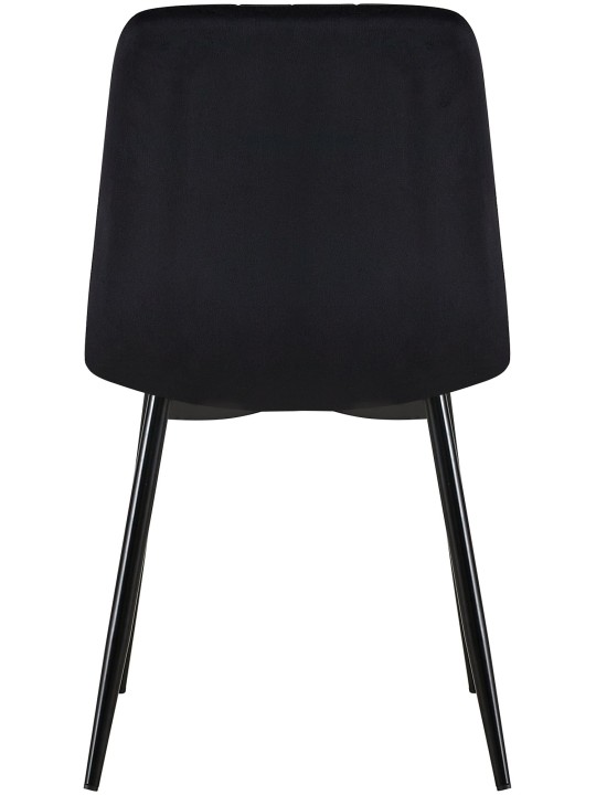 Stol Dijon fløjl, sort